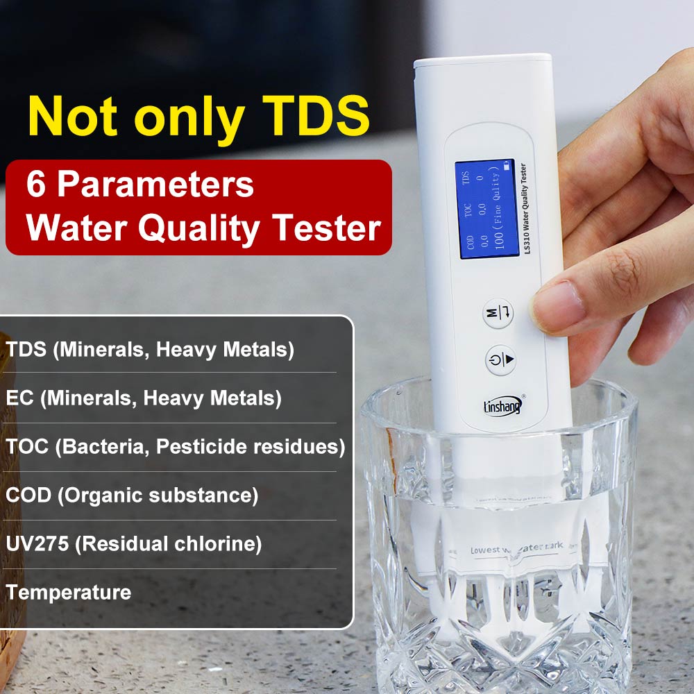 Drinking Water Quality Tester Tds Meter Portable COD TOC EC Tester High Precision Quality Rugged for Drinking Water LS310