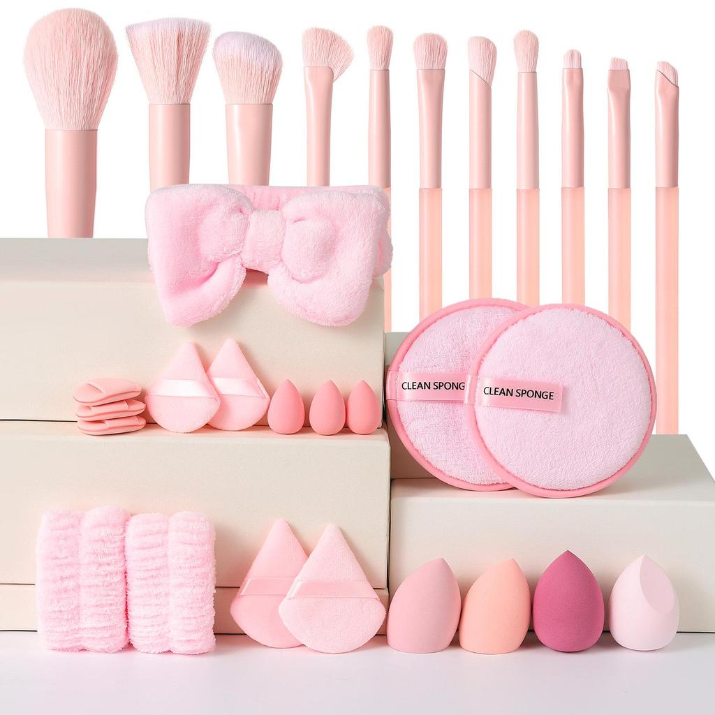 Professional Makeup Tool Set: 30/45 Pieces - Brushes, Sponges & Cleaning Tools