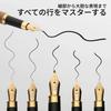 Wordsworth Black Fountain Pen Gift Ink 6 Ink Ink and 4 Replacement Premium Smooth Writing & Set, Bottle, Cartridges, Converter, Nibs, Bamboo,