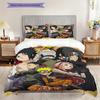 Japanese Anime Cartoon NARUTO Famous Uzumaki Naruto Comfortable Duvet Cover and Pillowcase(1 * Duvet Cover + 2 * Pillowcase, Without core)G12