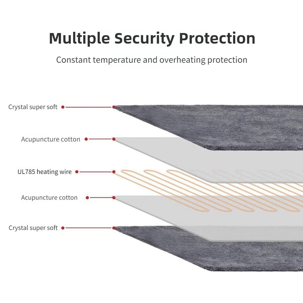 Inteligentní vyhřívací podložka Domácí horký obklad Elektrická hřejivá deka Zimní přenosná elektrická vyhřívací šála