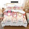 3D Print Quintessential Anime Quintuplets Bedding Set Boys Girls Twin Queen Full Size Duvet Cover Pillowcase Bed Adult Bedroom