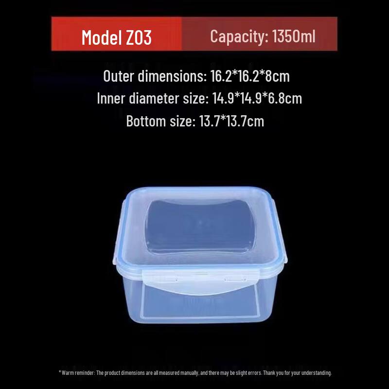 YODE 1.3L Square Airtight Food Storage Container