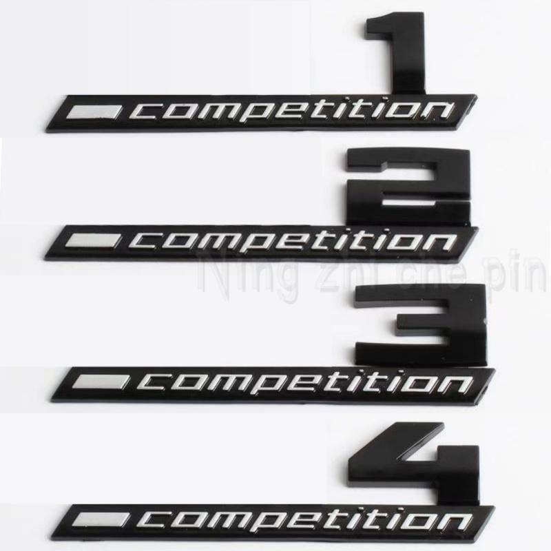 Giossy Black 3D ABS COMPETITION ABS Emblem Thunder Edition For BMW M1 M2 M3 M4 M5 M6 M8 Car Trunk Badge Sticker RW6