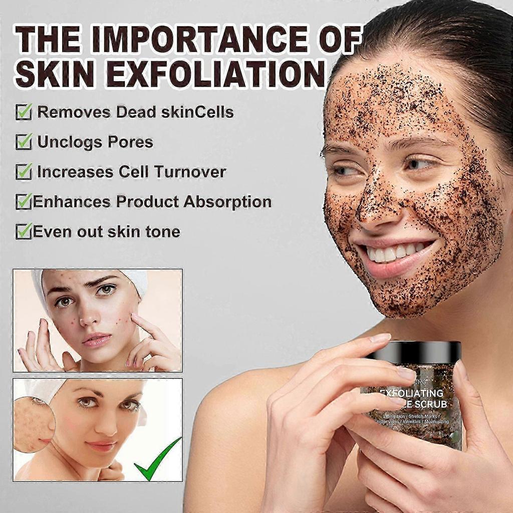 Coffee Face Body Scrub Skin Exfoliating Brightening Treatments