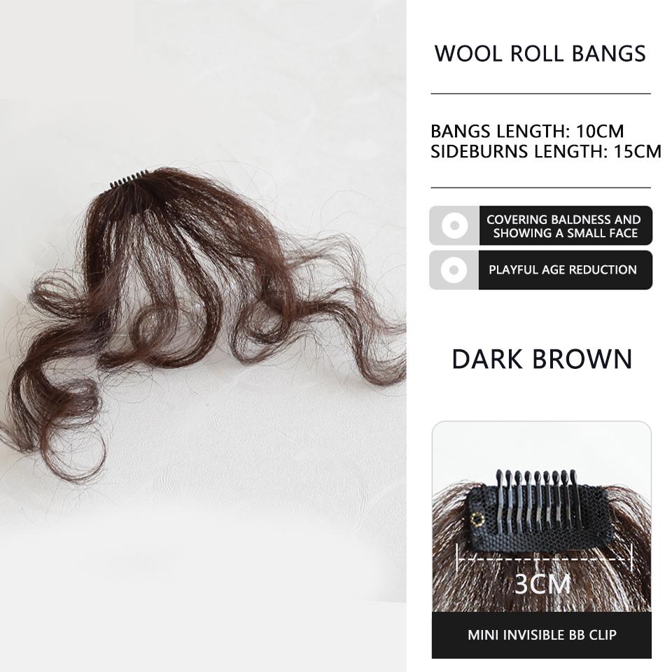 Bangs Wig Female Natural Forehead Air Fake Bangs Seamless Wool Roll Bangs Qi Bangs Wig Piece