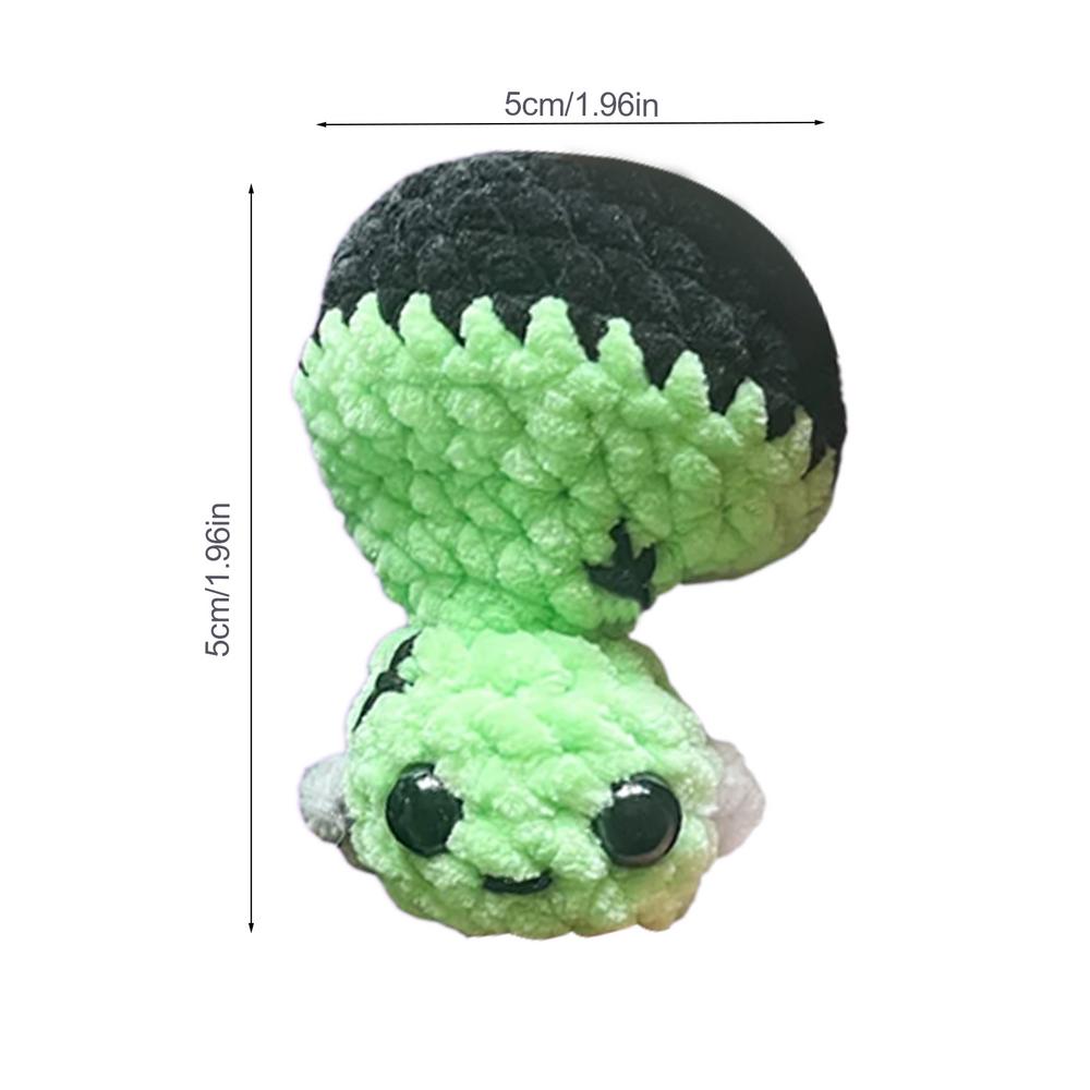 Positive Crochet Animals Retractable Pastel Aesthetic Halloween Decor Soft Multi-Purpose Mushroom Head Crochet Doll Funny