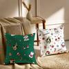 Christmas Dog Pillow Case Sofa and Living Room Decorative Cushion Covers Dust-proof and Mite-proof Invisible Zipper