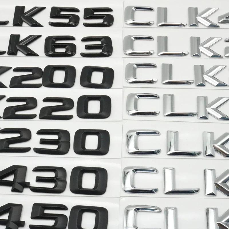 3D Number Letters Badge Emblem Rear Trunk Logo For Mercedes-Benz CLK55 CLK63 CLK200 CLK220 CLK280 CLK320 CLK350 CLK430 CLK500 NZ7