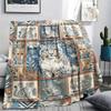 Snow Leopard Animal Print Flannel Blanket, High quality Comfortable for All Seasons, Home Decor, Warmth and Comfort, Perfect for Christmas Gifts125