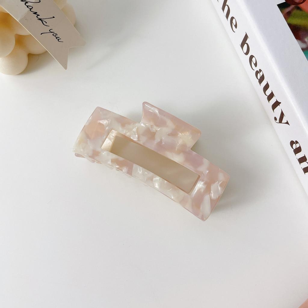 Acetate Korean Fashionable Hair Clip For Women With Elegant Square Design In Colors Multiple