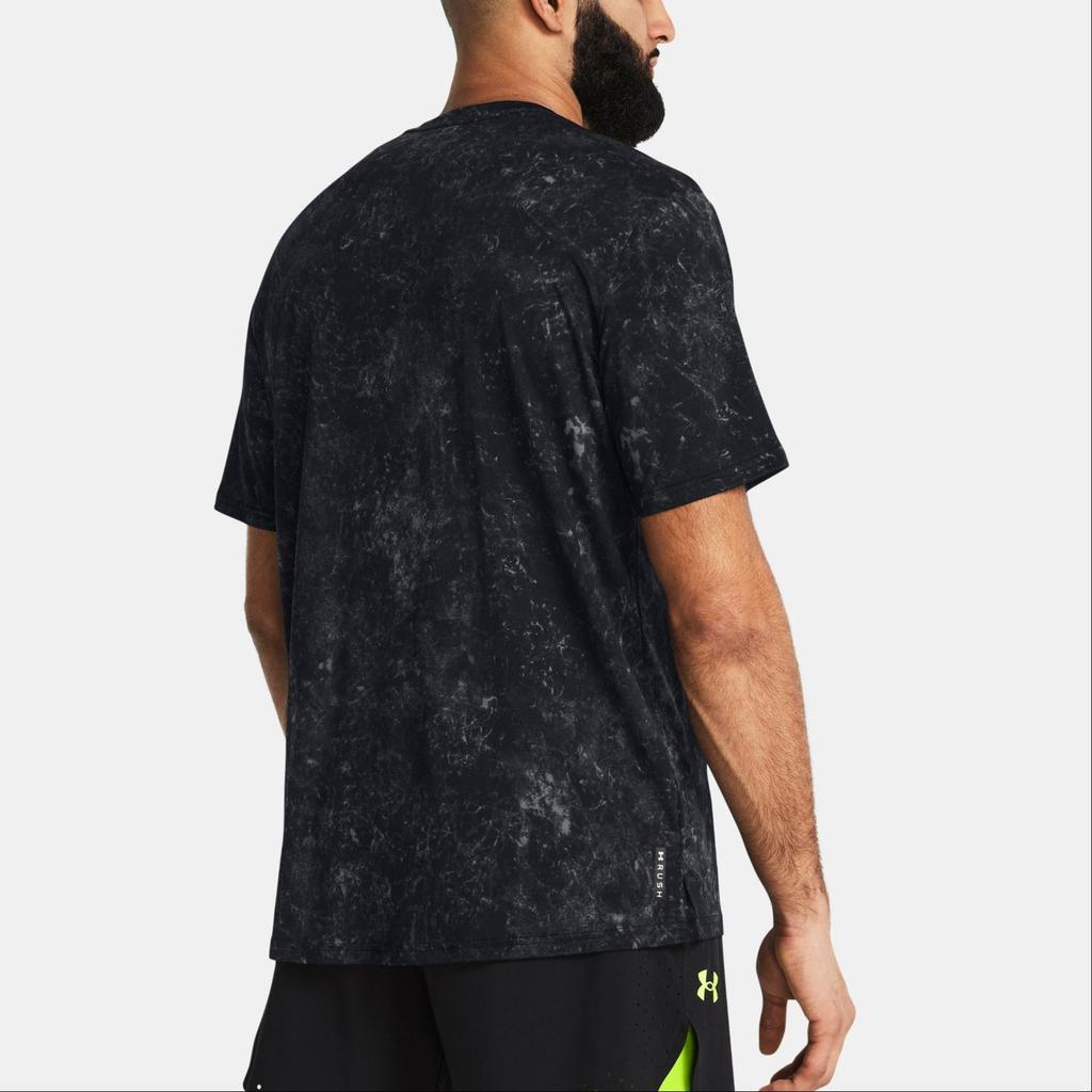 Under Armour Printed Crew Neck Pullover Short Sleeve T-Shirt Men Tops Black 1383974-001