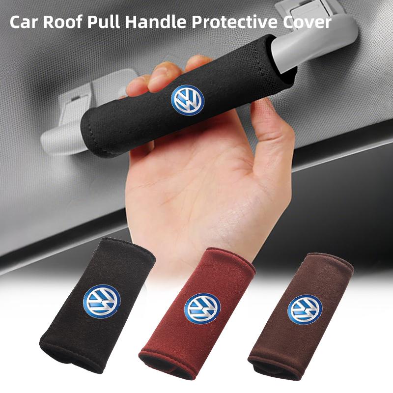Abcd1 2PCS Car Door Inner Handle Protective Cover Fur Protector Case Accessories For Volkswagen VW Passat Golf Tiguan Scirocco