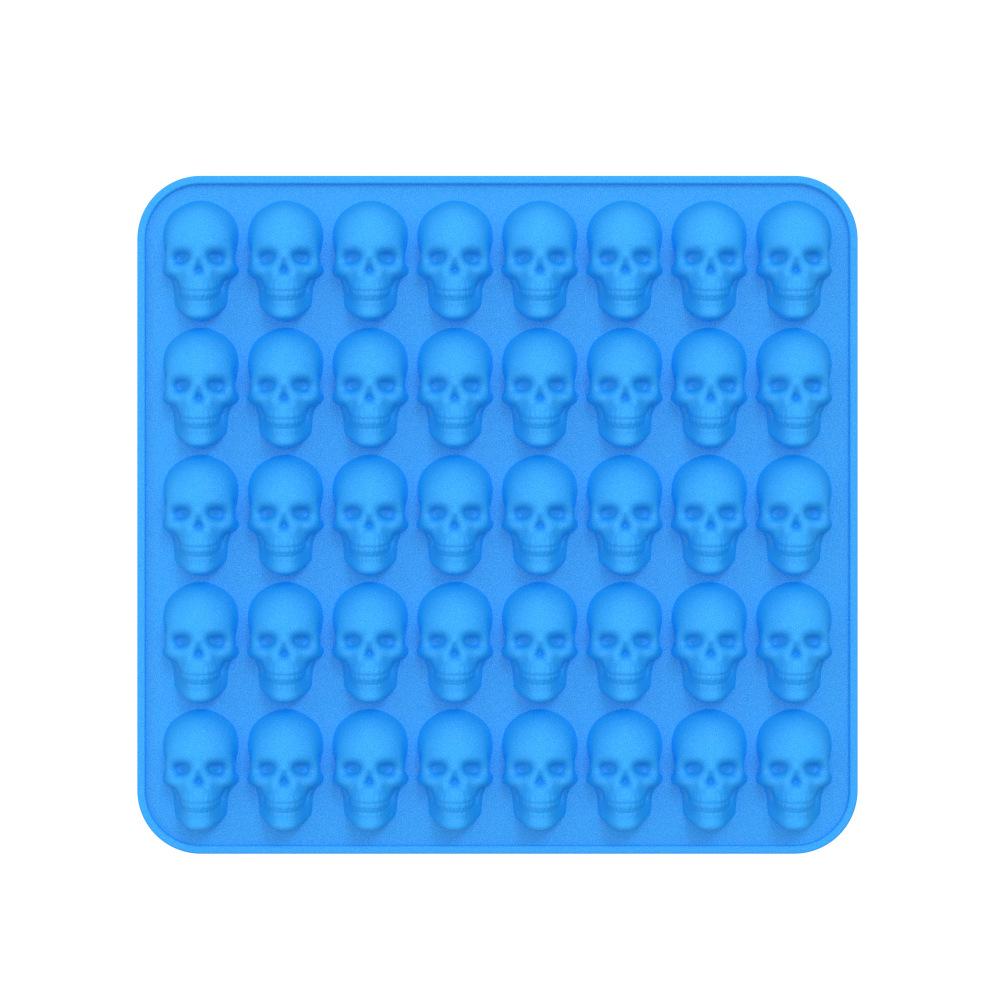 40 Holes Skull Ice Cube Silicone Mold Halloween Creative Decoration Reusable Bar Party Ice Making DIY Candy Chocolate Baking