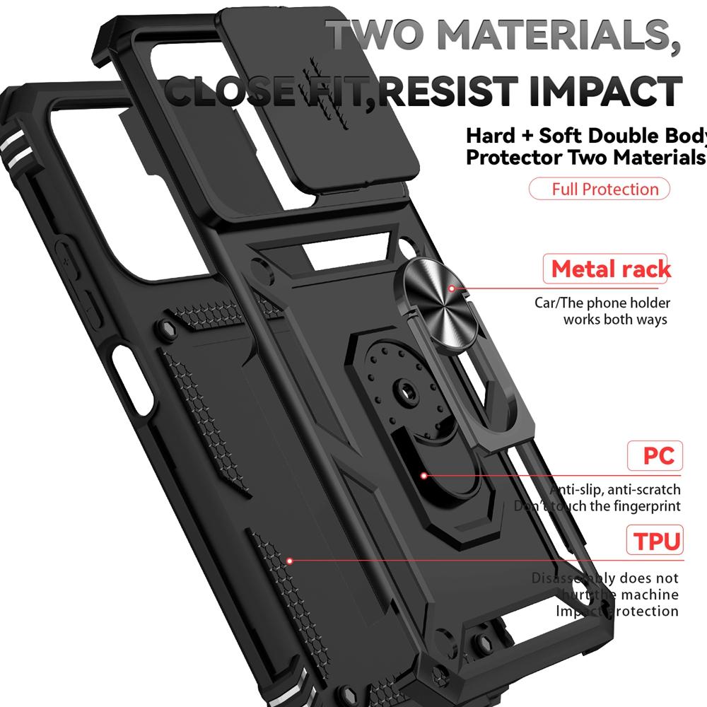 Per Xiaomi Redmi 15C 5G Custodia 173mm Armatura Copri Custodia Telefono con Protezione Lente Scorrevole Per Redmi15C Redmy 15C 15 C 5G Copertura con Supporto ad Anello Magnetico
