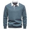 2024 Men's European Size Long Sleeve Polo Collar Sweatshirt - High Quality, Casual, and Versatile