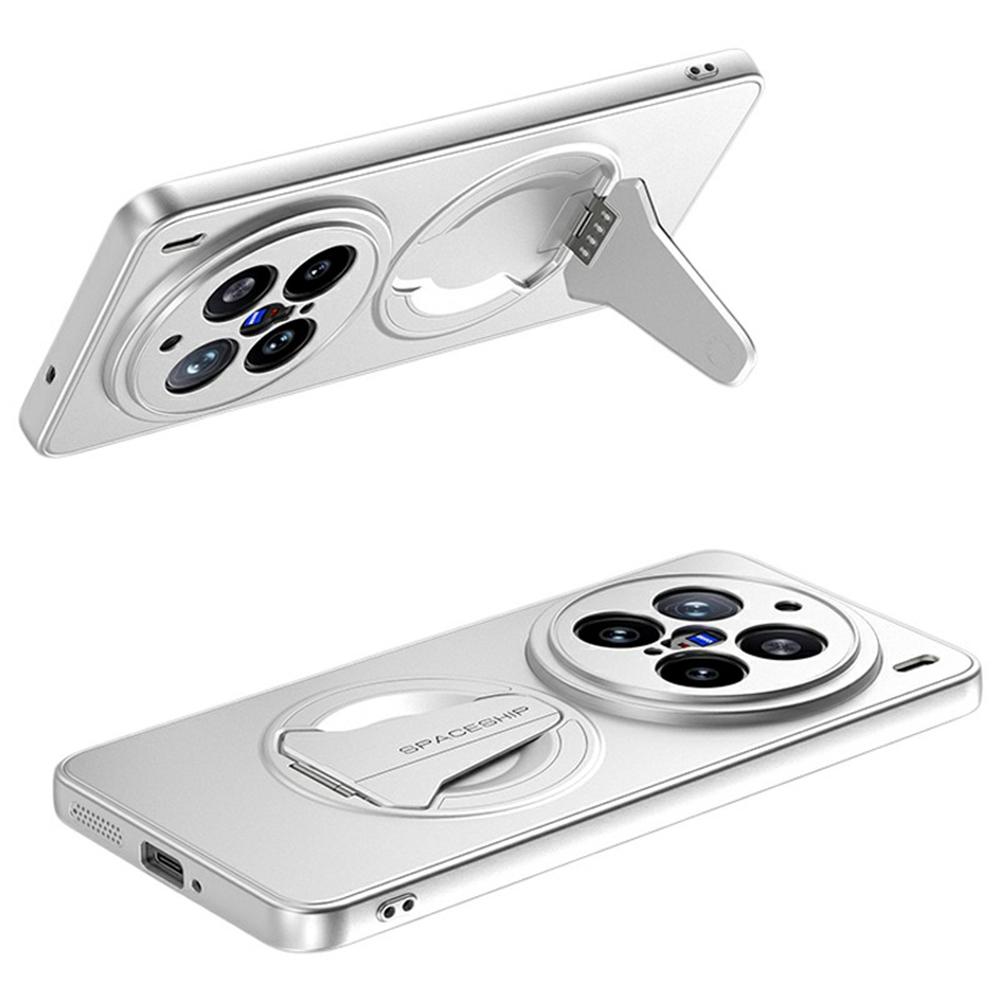 For vivo X200 Pro 5G Case Compatible with MagSafe Hidden Kickstand Skin-Feel Matte PC TPU Phone Back Cover