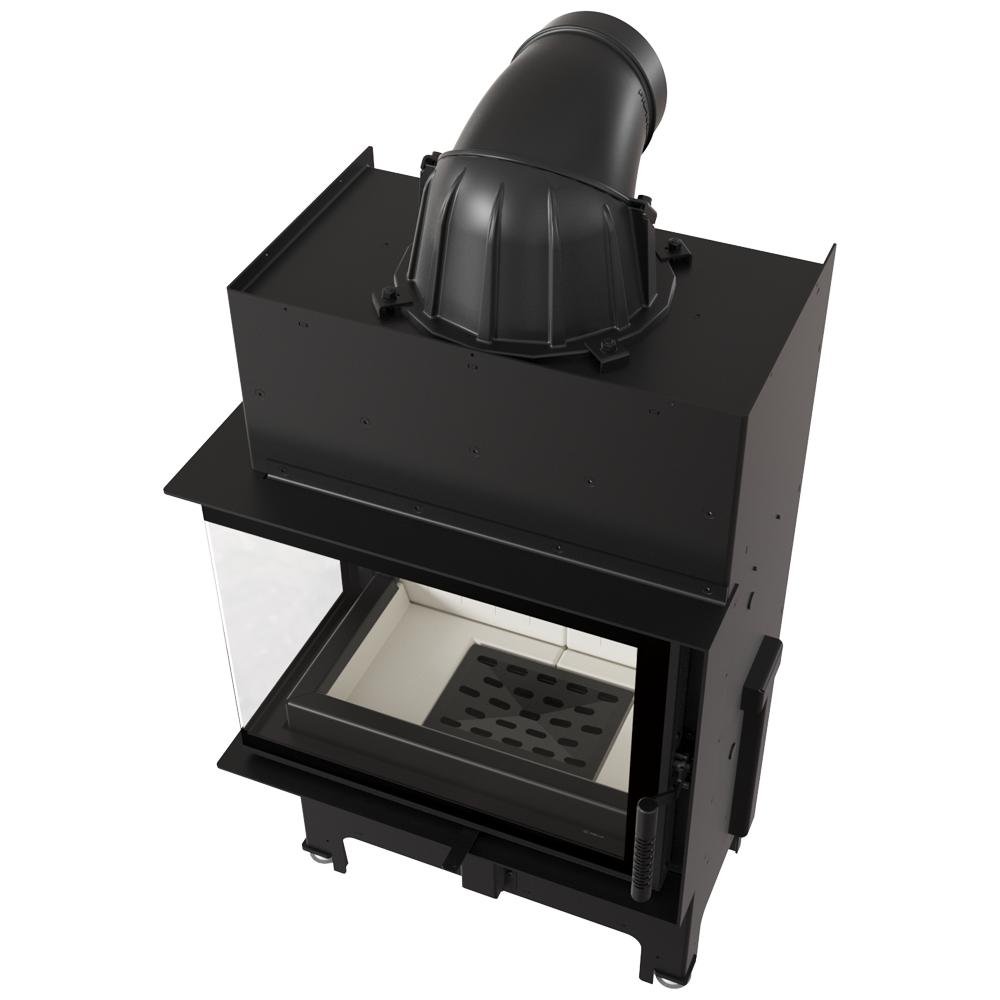 Luft Kamineinsatz KRATKI FLOKI S Links 8kW Rückgewinnung Stahl SET