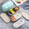 Sagit Three Layer Lunch Box Microwave Food Container Set with Reusable Fork Spoon