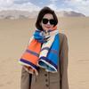 New Simple Korean Style Imitation Cashmere Scarf for Women Autumn and Winter Fashionable Design Niche Scarf Warm and Versatile Travel Shawl