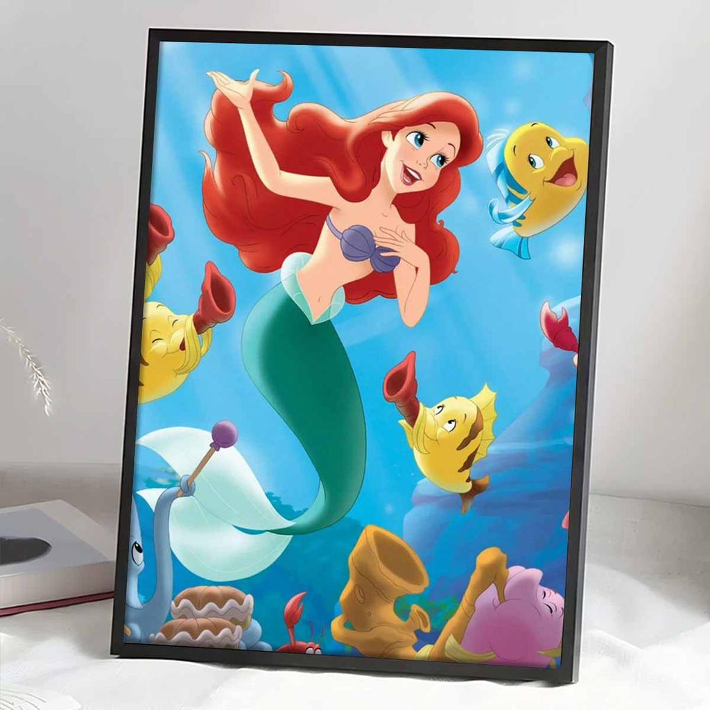 DIY Diamond Painting Mermaid Princess Cross Stitch Kit Mosaic Art Diamond Painting Full Circle Diamond Home Decoration