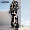 Costume pour femmes, haut à manches longues, pantalon Long, tendance élégante, imprimé, décontracté, à la mode