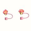 6pcs Sakura Silicone Straw Covers Compatibility Stanley Cup 10mm Drinking Dust Stopper Cap Straw Tips Cover Cup Accessories