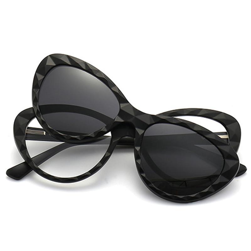 

2350 TR90 Frame Women Cat Eyes Magnet Myopia Glasses 0 -0.5 -1.0 -2.0 To -6.0 , Sunglasses Clip Hyperopia +0.5 +1.0 +2.0 To +6 0