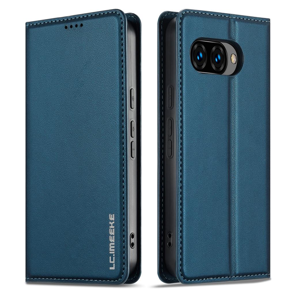 LC.IMEEKE L1 Series for Google Pixel 9a Case PU Leather Wallet Stand Protective Phone Cover