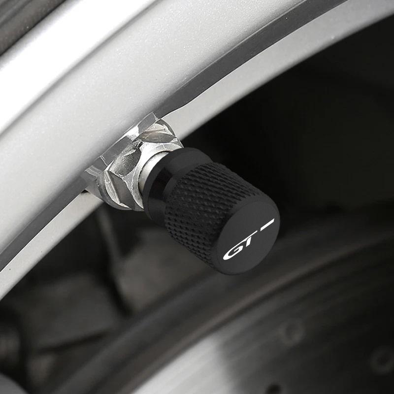 4pcs Metal GT Badges Car Wheel Tire Valve Caps Covers For Peugeot RCZ 206 307 308 3008 207 208 508 2008 5008 RIFTER Accessories