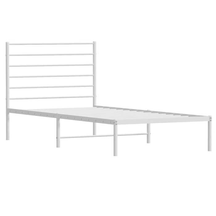 VidaXL Metal Bed Frame with White Headboard 80x200 Cm 352359
