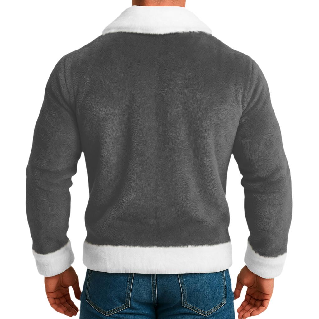 Men's Leisure Half Zipper Flip Collar Hoodie