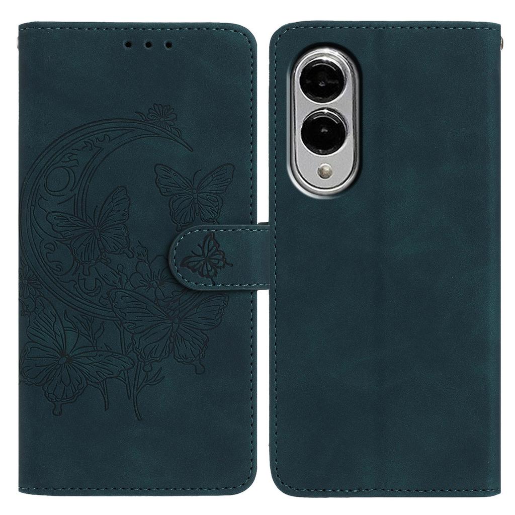 For Samsung Galaxy S25 Edge Case Butterfly Flower Imprinted PU Leather Wallet Stand Phone Cover