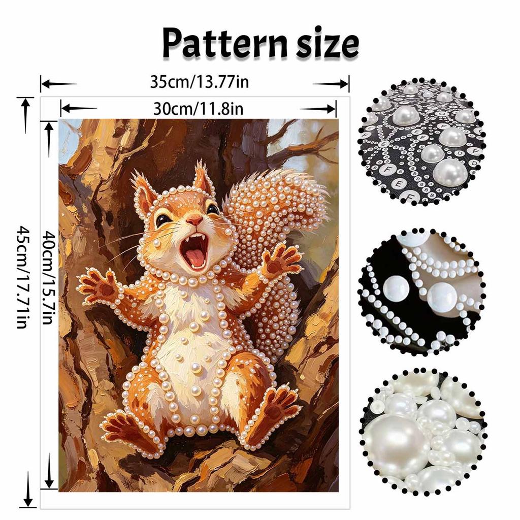 Pearl Painting Kit Squirrel DIY Home Decoration Painting