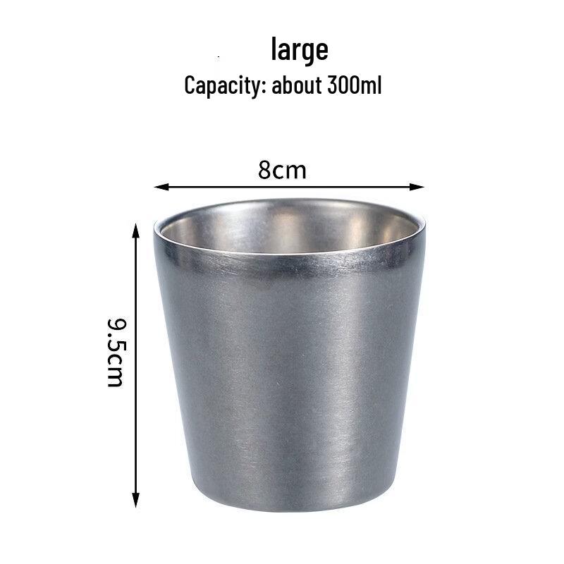Wutuo Vintage Distressed Stainless Steel Mugs (Set of 2)