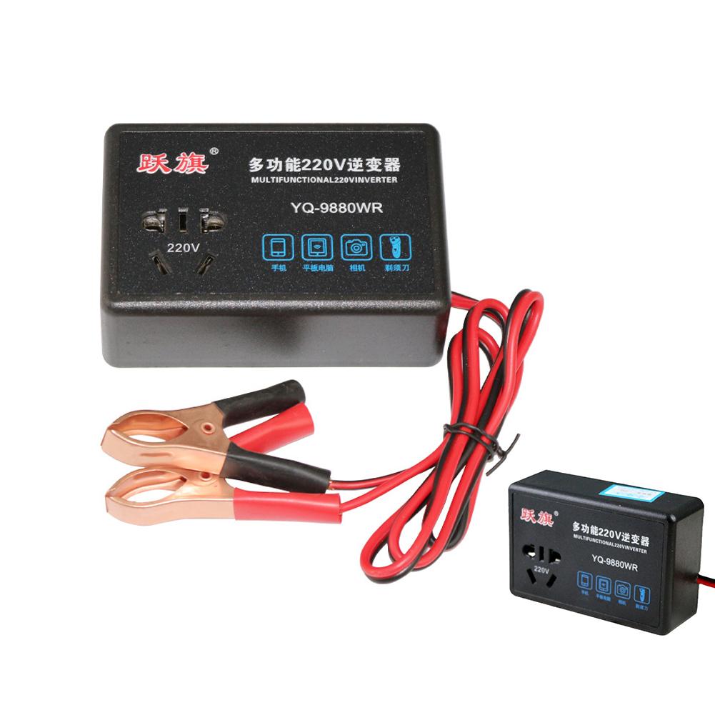Автомобильный Грузовой DC12V/24V в AC220V Многофункциональный Автомобильный Инвертор Преобразователь Зарядное Устройство для Розетки Мобильного Телефона чёрный