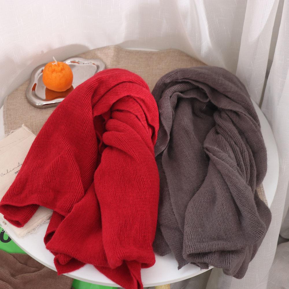 Soft Winter Cashmere Scarf Solid Color Coldproof Scarf Casual Men Wool Scarf  Gifts
