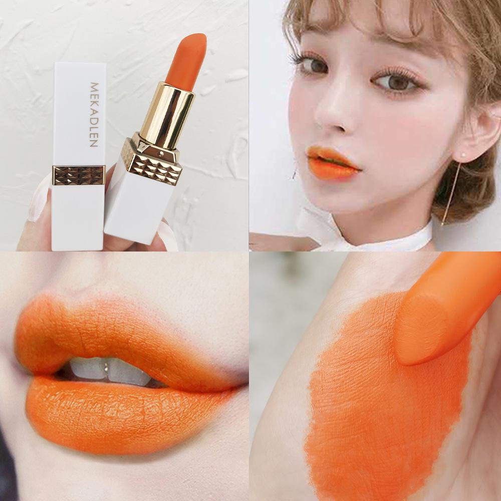 McCarthy Lun Orange Lipstick - Carrot Orange, Creamy Rose, Purple-Pink Matte, Brightening, Niche Lipstick for Women.