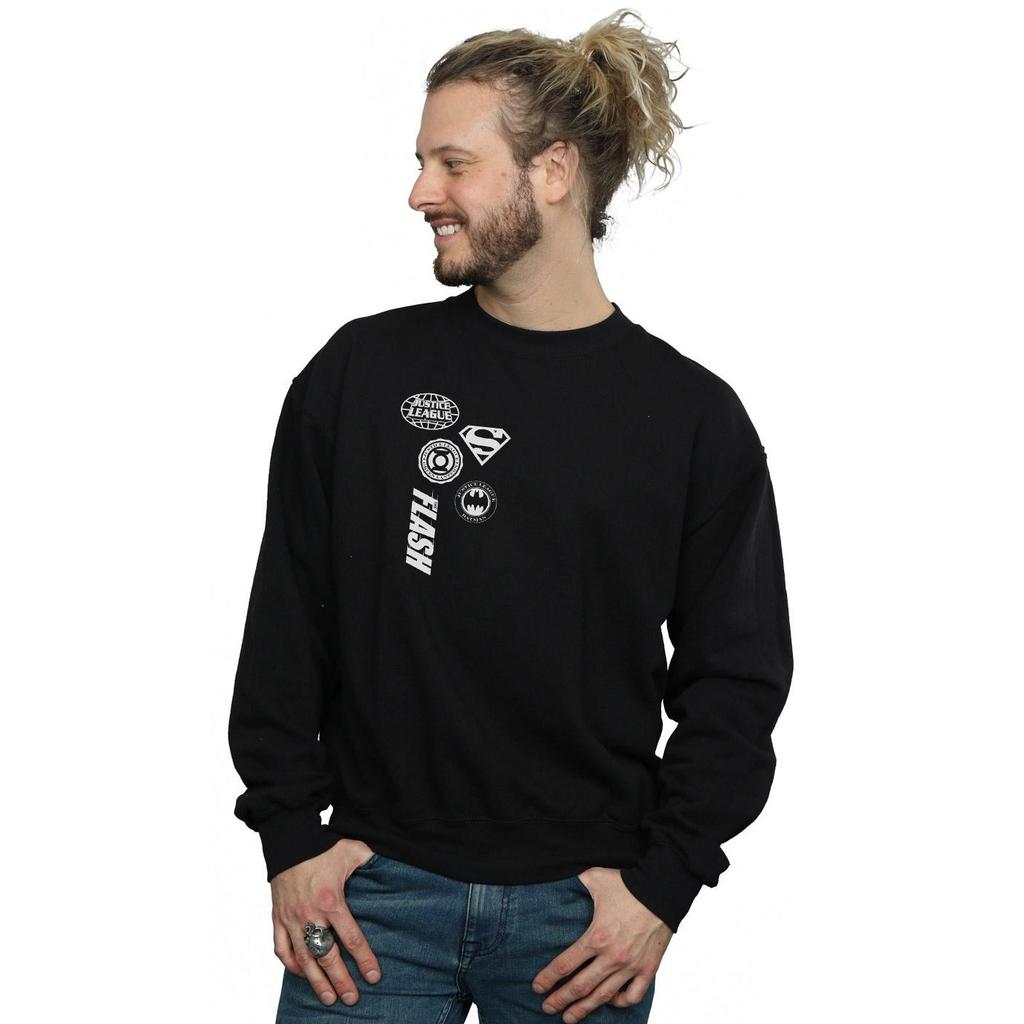 DC Comics Mens Justice League Icons Cluster Sweatshirt