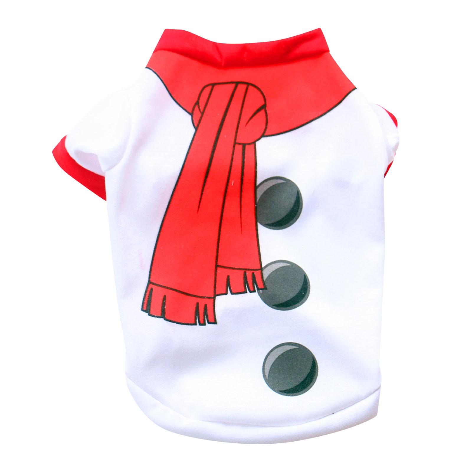 

Christmas Dog Clothes Puppy Winter Warm Coats Christmas Party Pet Clothes XS білий