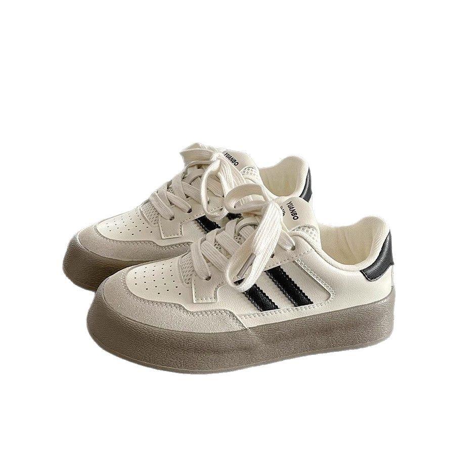 Spring casual board shoes women's 2025 new niche non-collision versatile shoes student party platform white shoes