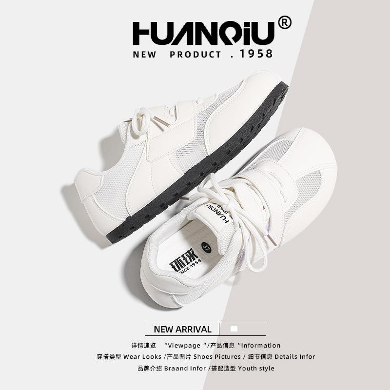 Global mesh versatile little white shoes women's KMXFX8093 summer new breathable niche student moral training shoes women