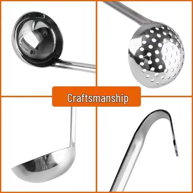 OIMG Stainless Steel 3-Piece Ladle & Slotted Spoon Set