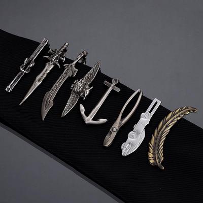 Men's Fashion Tie Clip: Trendy Bronze Accessory for Formal Occasions & Street Style