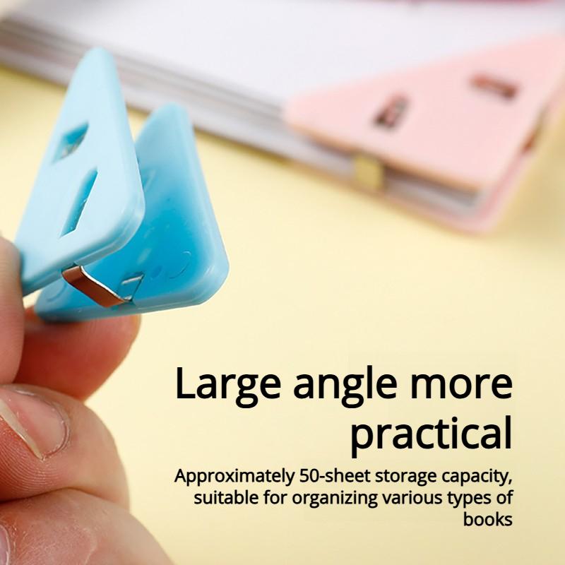 10/20-Piece Multi-Color Triangle Clips Multi-Functional Student Book Clips Document Organizer Folder Holder Desktop Storage Tool