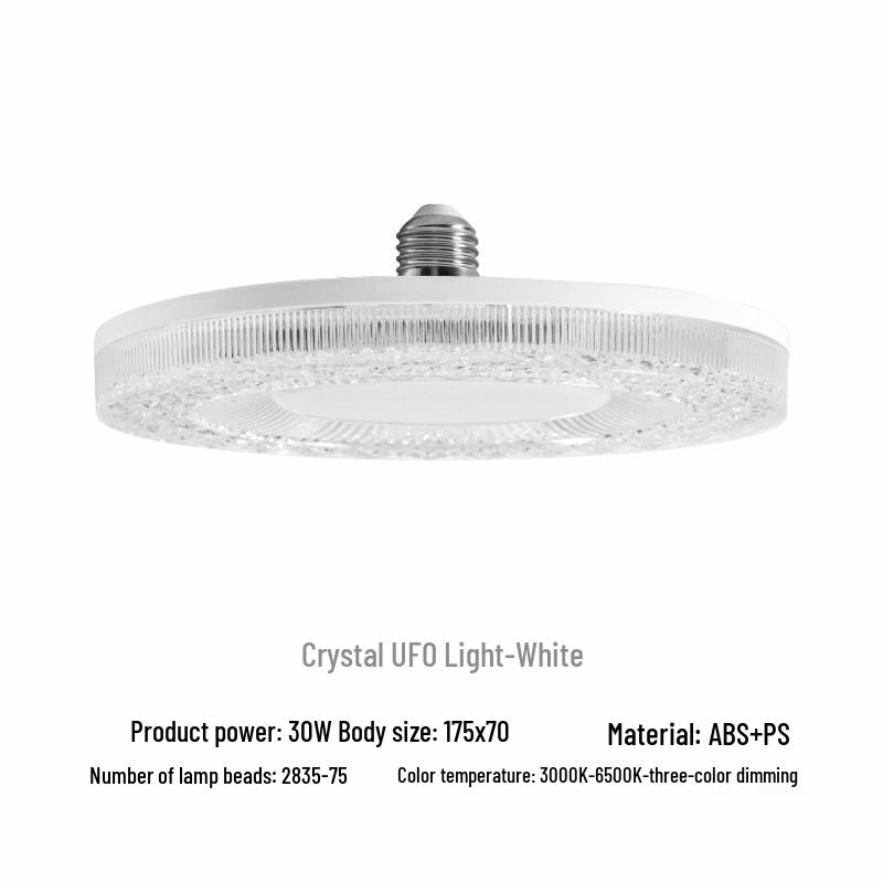 Dimmable E27 LED Crystal UFO Chandelier Light for Home