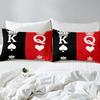 Couple Black And Red Series Three-Piece 3D Digital Printing, Bedding