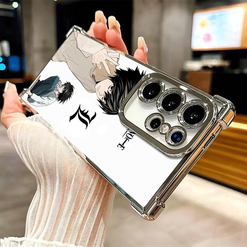 N-Notes D-Deaths L Lawliet Soft Phone Case For Samsung Galaxy S26 Ultra S25 Edge S24 FE S23 Plus S22 S21 + S20 Plating Anti-Fall