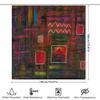 Artistic Shower Curtain Abstract Design With Bright Colors For Bathroom Decorations