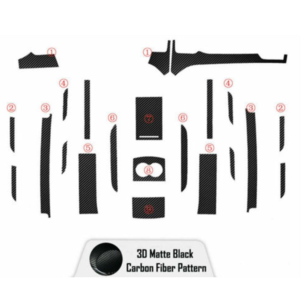 Interior Stickers Center Console Carbon Fiber Look